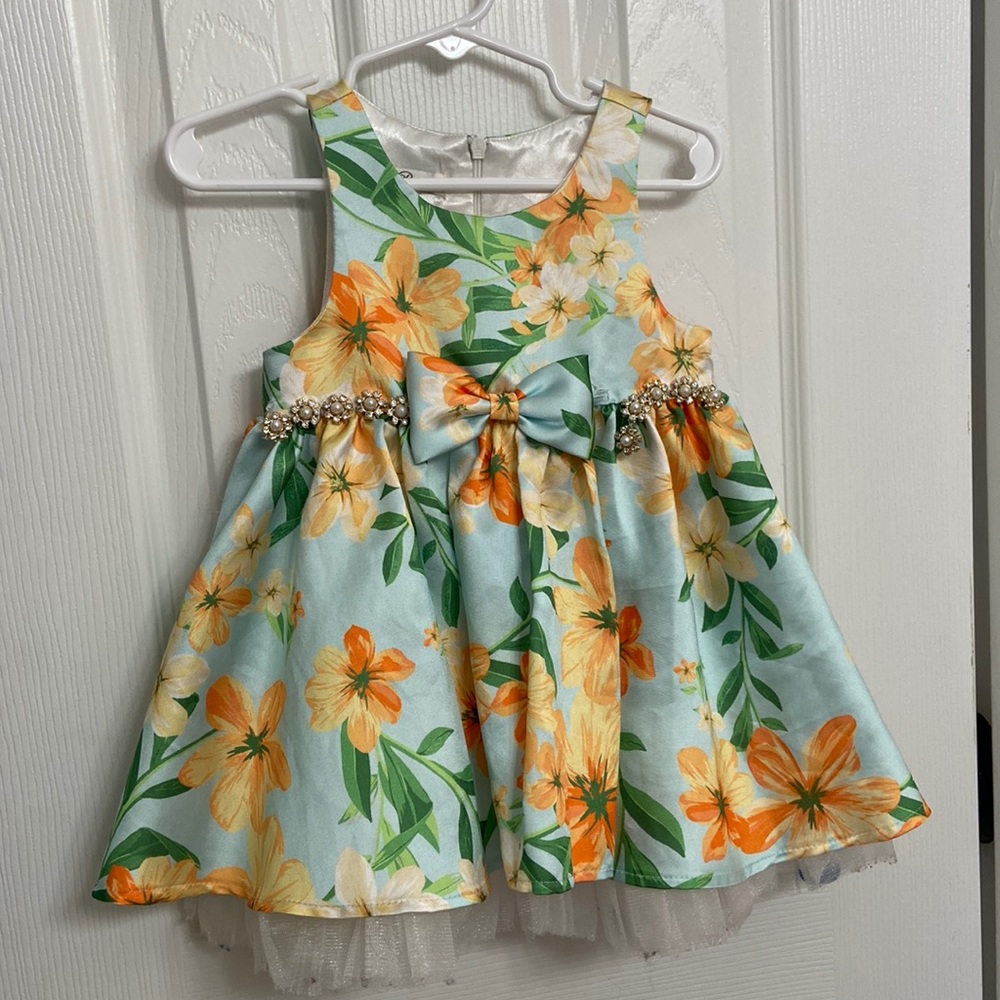 Couture Princess | Size 24m | Orange Floral | NOTE SLIGHTLY DAMAGED, EASY FIX